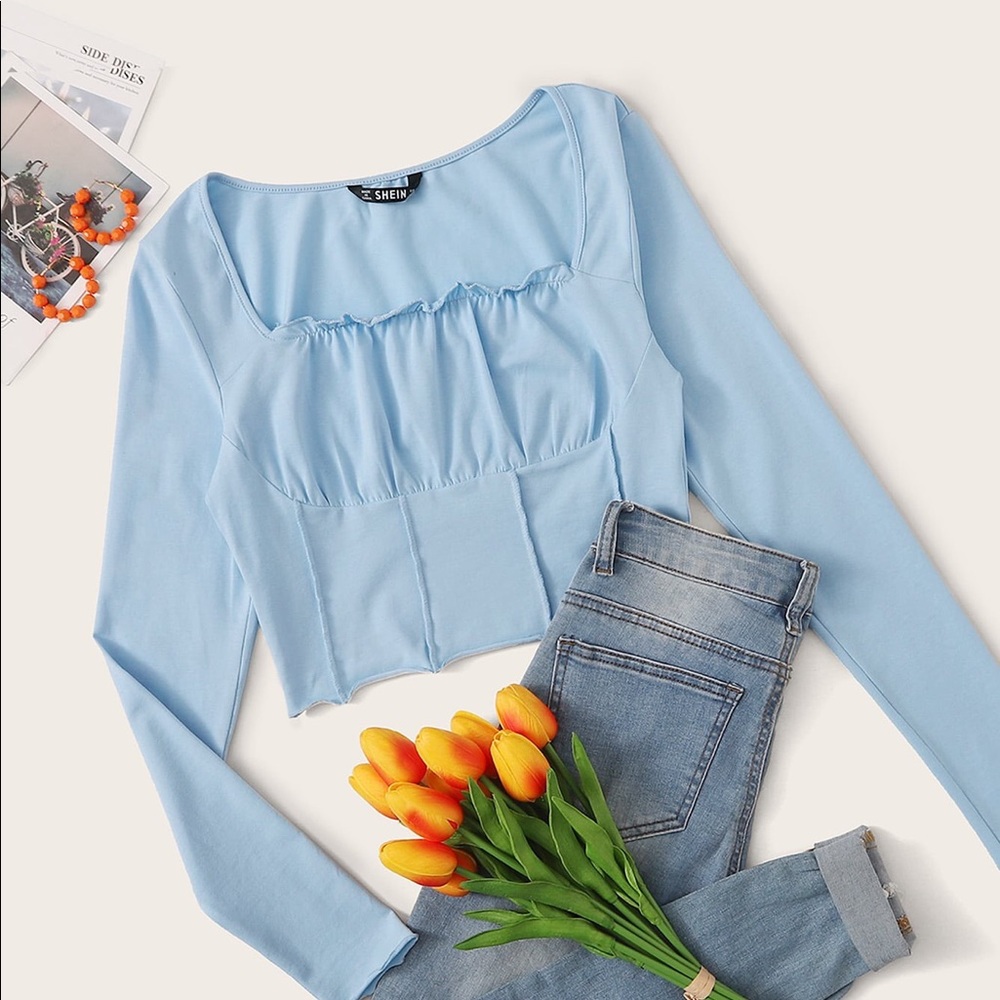 SHEIN bust fitted crop top